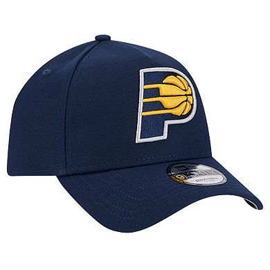 Men's New Era Navy Indiana Pacers A-Frame 9FORTY Adjustable Hat