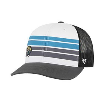 Youth '47 White/Charcoal Jacksonville Jaguars Cove Trucker Adjustable Hat