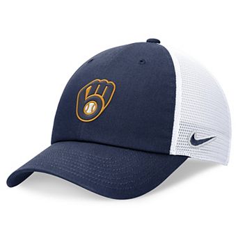 Men's Nike Navy Milwaukee Brewers Evergreen Club Trucker Adjustable Hat