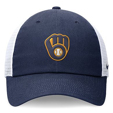 Men's Nike Navy Milwaukee Brewers Evergreen Club Trucker Adjustable Hat
