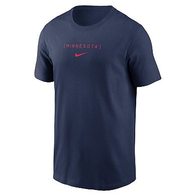 Men's Nike Navy Minnesota Twins Large Logo Back Stack T-Shirt