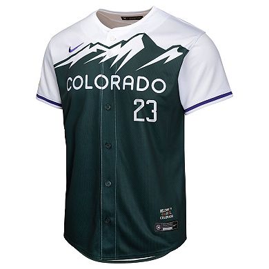 Youth Nike Kris Bryant Green Colorado Rockies City Connect Limited Player Jersey