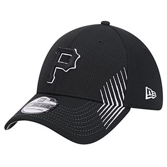 Men's New Era Black Pittsburgh Pirates Active Dash Mark 39THIRTY Flex Hat