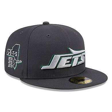 Men's New Era  Graphite New York Jets Official 2024 NFL Draft On Stage 59FIFTY Fitted Hat