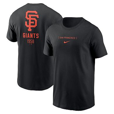 Men's Nike Black San Francisco Giants Large Logo Back Stack T-Shirt
