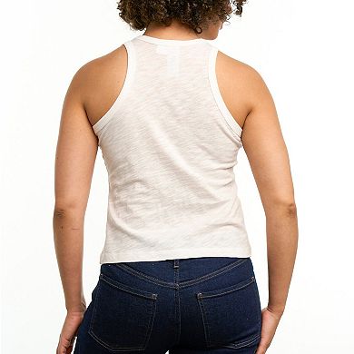 Women's Lusso White Atlanta Braves Lourdes Tank Top