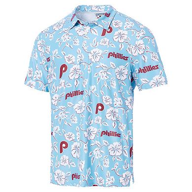 Men's Reyn Spooner Light Blue Philadelphia Phillies Cooperstown Collection Performance Polo
