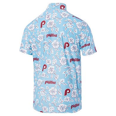 Men's Reyn Spooner Light Blue Philadelphia Phillies Cooperstown Collection Performance Polo