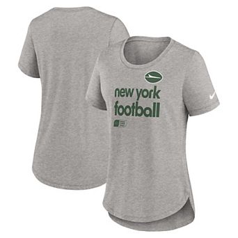 Women's Nike Heather Gray New York Jets Team Shout-Out Tri-Blend T-Shirt