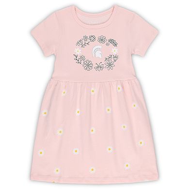 Girls Toddler Wes & Willy Pink Michigan State Spartans Daisy Dress