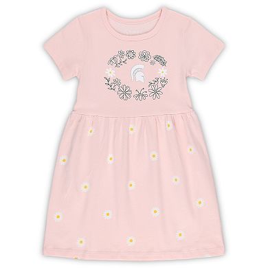 Girls Toddler Wes & Willy Pink Michigan State Spartans Daisy Dress