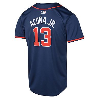 Youth Nike Ronald AcuÃ±a Jr. Navy Atlanta Braves Alternate Limited Player Jersey