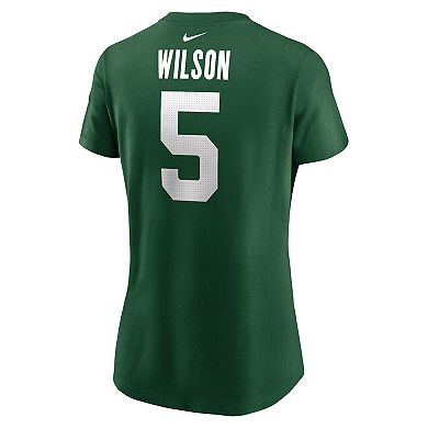 Women's Nike Garrett Wilson Legacy Green New York Jets Name & Number T-Shirt