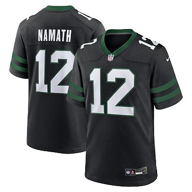 Men's Nike Joe Namath Legacy Black New York Jets Alternate Retired Player Game Jersey
