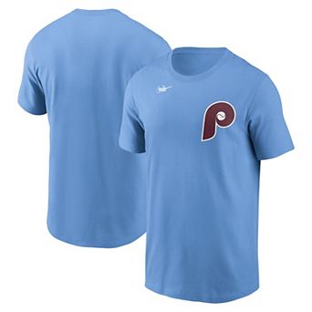 Men's Nike Light Blue Philadelphia Phillies Cooperstown Wordmark T-Shirt