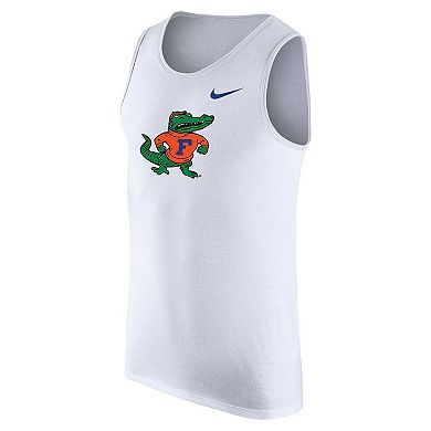 Men's Nike White Florida Gators Vintage Logo Performance Tank Top
