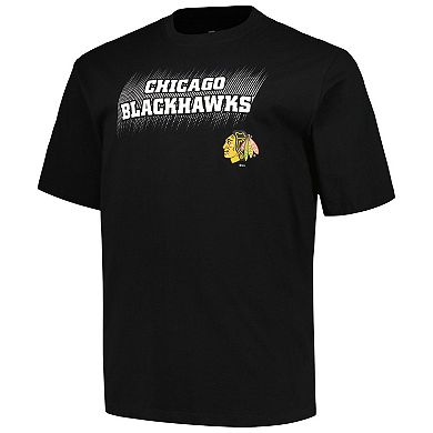 Men's Fanatics Branded Black Chicago Blackhawks Big & Tall Wordmark T-Shirt