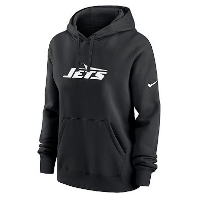 Women's Nike Black New York Jets Club Fleece Pullover Hoodie