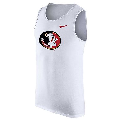 Men's Nike White Florida State Seminoles Vintage Logo Performance Tank Top