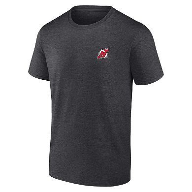 Men's Fanatics Branded Heather Charcoal New Jersey Devils Backbone T-Shirt