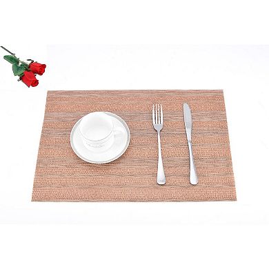 12" X 18" In. Woven Non-slip Washable Placemat Set Of 4