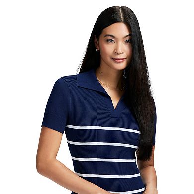 Women's IZOD Joana Short Sleeve Striped Sweater