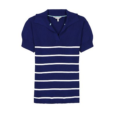 Women's IZOD Joana Short Sleeve Striped Sweater