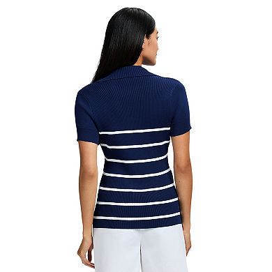 Women's IZOD Joana Short Sleeve Striped Sweater