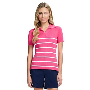 Women's IZOD Joana Short Sleeve Striped Sweater
