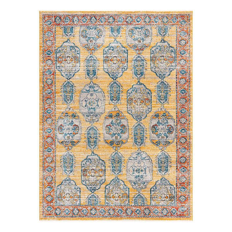 Unique Loom Bold Lola Rug, Yellow