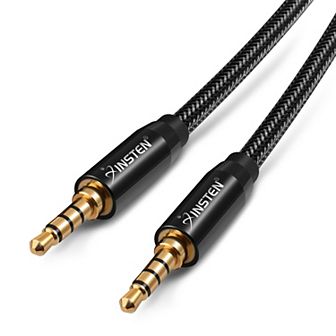 25ft 3.5mm Audio Extension Cable Trrs 2ch Mic Stereo Headphone Cord Male To Male