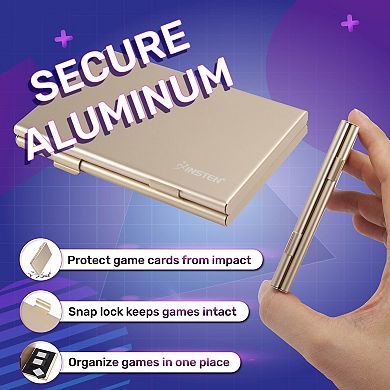 Game Card Case For Nintendo Switch Aluminum 6 Games Storage Box Holder Gold
