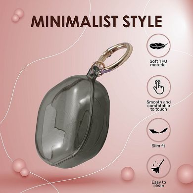 Protective Soft Tpu Case Cover For Galaxy Buds Pro/buds Live Clear Black