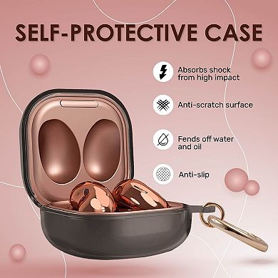 Protective Soft Tpu Case Cover For Galaxy Buds Pro/buds Live Clear Black