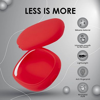 For Airpods Max Headphone Earcups Protector Case Silicone Ear Cups Cover Red