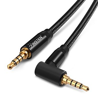 1.5 Ft 3.5mm Audio Extension Cable Trrs 2ch Mic Stereo Headphone Male To Male