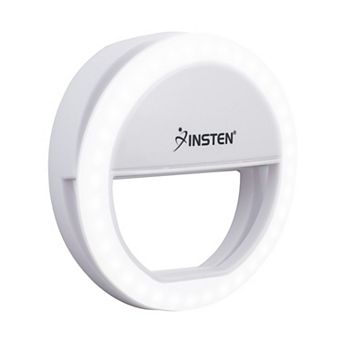 3" Led Selfie Ring Light With Clip, Dimmable, 36 Beads, Battery Powered, White