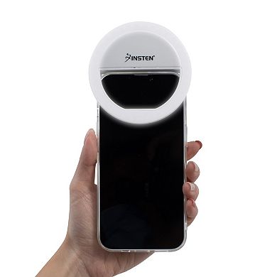 3" Led Selfie Ring Light With Clip, Dimmable, 36 Beads, Battery Powered, White