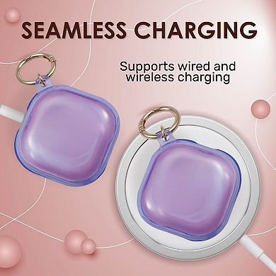 Protective Tpu Case For Galaxy Buds Pro/buds Live Light Clear Purple