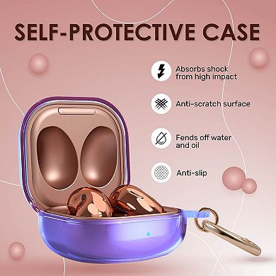 Protective Tpu Case For Galaxy Buds Pro/buds Live Light Clear Purple