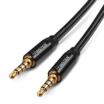 3 Ft 3.5mm Audio Extension Cable Trrs 2ch Mic Stereo Headphone Cord Male To Male