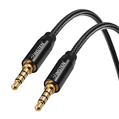 3 Ft 3.5mm Audio Extension Cable Trrs 2ch Mic Stereo Headphone Cord Male To Male