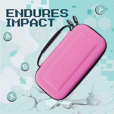 For Nintendo Switch Lite Carry Case - Hard Shell, Portable Travel Pouch, Pink