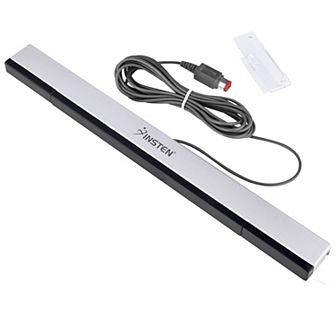 New Wired Infrared Ray Sensor Bar For Nintendo Wii Wii U Black With Silver Us