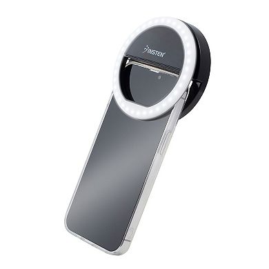 3" Led Selfie Ring Light With Clip, Dimmable, 36 Beads, Battery Powered, Black