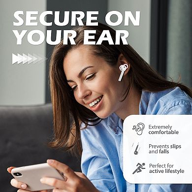 For Airpods 1 & 2 Earbuds Ear Hooks With Eartips Anti-lost Accessories 3x Pink