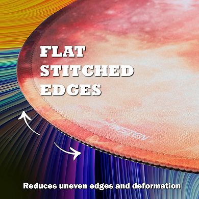 Mouse Pad Round Galaxy Series Gaming Office Gift Idea Stitched Edge Blue Earth