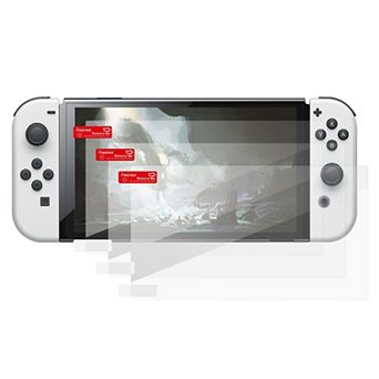 3x Screen Protector For Nintendo Switch Oled Model 2021, Clear Pet Shield Cover