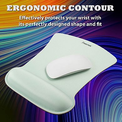 Mouse Pad Wrist Rest Ergonomic Support Comfort For Pc Laptop Computer, Green