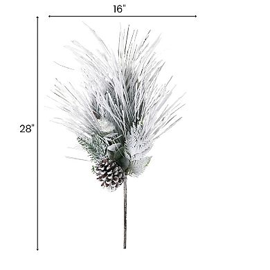 Flocked Artificial Pine Spray